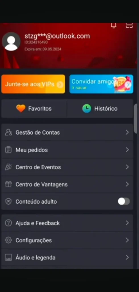 Tela do aplicativo UniTV 3